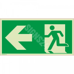 M&auml;rk Evakuatsioonitee vasakule M&auml;rgi alus Alumiinium (neobond 2 mm) M&auml;rgi t&uuml;&uuml;p luminestsentsm&auml;rk M&auml;rgi suurus 300 x 600 mm
