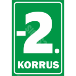 M&auml;rk Korruse numeratsioon - -2. korrus V&auml;rvus Roheline M&auml;rgi alus Alumiinium (neobond 2 mm) M&auml;rgi t&uuml;&uuml;p &uuml;hine m&auml;rk M&auml;rgi suurus 220 x 320 mm Viipeteksti keel Eesti