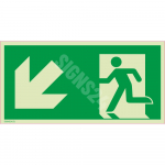 M&auml;rk Evakuatsioonip&auml;&auml;s alla/vasakule M&auml;rgi alus Alumiinium (neobond 2 mm) M&auml;rgi t&uuml;&uuml;p luminestsentsm&auml;rk M&auml;rgi suurus 300 x 600 mm