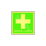 IMO m&auml;rk MEDICAL LOCKER M&auml;rgi alus Kleebis M&auml;rgi t&uuml;&uuml;p luminestsentsm&auml;rk M&auml;rgi suurus 150x150 mm