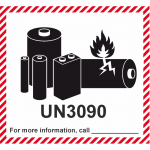 IATA liitiumaku m&auml;rgistusm&auml;rk / Lithium Battery Handling - UN 3090 M&auml;rgi alus Kleebis M&auml;rgi suurus 240 x 220 mm.