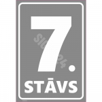 M&auml;rk Korruse numeratsioon - 7. korrus V&auml;rvus Hall M&auml;rgi alus Alumiinium (neobond 2 mm) M&auml;rgi t&uuml;&uuml;p luminestsentsm&auml;rk M&auml;rgi suurus 220 x 320 mm Viipeteksti keel L&auml;tlane