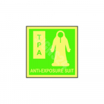 IMO m&auml;rk TPA ANTI-EXPOSURE SUIT M&auml;rgi alus Kleebis M&auml;rgi t&uuml;&uuml;p luminestsentsm&auml;rk M&auml;rgi suurus 150x150 mm