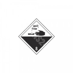 ADR m&auml;rk S&ouml;&ouml;vitavad ained klass 8 / Corrosive substances class 8 M&auml;rgi alus Magnet M&auml;rgi t&uuml;&uuml;p &uuml;hine m&auml;rk M&auml;rgi suurus 300x300 mm (serva pikkus)