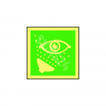 IMO m&auml;rk EYE WASH M&auml;rgi alus Kleebis M&auml;rgi t&uuml;&uuml;p luminestsentsm&auml;rk M&auml;rgi suurus 150x150 mm