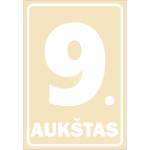 M&auml;rk Korruse numeratsioon - 9. korrus V&auml;rvus Beež M&auml;rgi alus Plastik (vahustatud PVC 2 mm) M&auml;rgi t&uuml;&uuml;p &uuml;hine m&auml;rk M&auml;rgi suurus 220 x 320 mm Viipeteksti keel Leedu