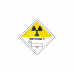ADR m&auml;rk Radioaktiivne II klass 7 /  Radioactive II class 7 M&auml;rgi alus Magnet M&auml;rgi t&uuml;&uuml;p &uuml;hine m&auml;rk M&auml;rgi suurus 300x300 mm (serva pikkus)