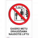 M&auml;rk Lifti kasutamine tulekahju korral keelatud M&auml;rgi alus Alumiinium (neobond 2 mm) M&auml;rgi t&uuml;&uuml;p &uuml;hine m&auml;rk M&auml;rgi suurus 150x220 mm (koos tekstiga) Viipeteksti keel Rootsi