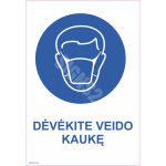 M&auml;rk Kasutage kaitsemaski M&auml;rgi alus Kleebis M&auml;rgi t&uuml;&uuml;p &uuml;hine m&auml;rk M&auml;rgi suurus 150x220 mm (koos tekstiga) Viipeteksti keel Leedu