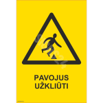 M&auml;rk Takistus M&auml;rgi alus Kleebis M&auml;rgi t&uuml;&uuml;p &uuml;hine m&auml;rk M&auml;rgi suurus 70x100 mm (koos tekstiga) Viipeteksti keel Leedu