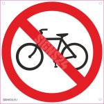 M&auml;rk Jalgrattaga sisenemine keelatud M&auml;rgi alus Alumiinium (neobond 2 mm) M&auml;rgi t&uuml;&uuml;p &uuml;hine m&auml;rk M&auml;rgi suurus 200x200 mm