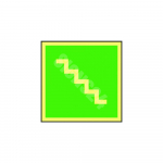 IMO m&auml;rk STAIRWAY LEFT M&auml;rgi alus Kleebis M&auml;rgi t&uuml;&uuml;p luminestsentsm&auml;rk M&auml;rgi suurus 150x150 mm