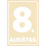 M&auml;rk Korruse numeratsioon - 8. korrus V&auml;rvus Beež M&auml;rgi alus Kleebis M&auml;rgi t&uuml;&uuml;p &uuml;hine m&auml;rk M&auml;rgi suurus 220 x 320 mm Viipeteksti keel Leedu