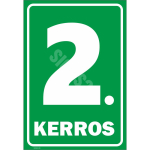 M&auml;rk Korruse numeratsioon - 2. korrus V&auml;rvus Roheline M&auml;rgi alus Plastik (vahustatud PVC 2 mm) M&auml;rgi t&uuml;&uuml;p luminestsentsm&auml;rk M&auml;rgi suurus 220 x 320 mm Viipeteksti keel Eesti