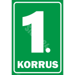 M&auml;rk Korruse numeratsioon - 1. korrus V&auml;rvus Roheline M&auml;rgi alus Alumiinium (neobond 2 mm) M&auml;rgi t&uuml;&uuml;p &uuml;hine m&auml;rk M&auml;rgi suurus 220 x 320 mm Viipeteksti keel Eesti