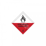 ADR m&auml;rk Ises&uuml;ttiv klass 4 / Spontaneously combustible class 4 M&auml;rgi alus Magnet M&auml;rgi t&uuml;&uuml;p &uuml;hine m&auml;rk M&auml;rgi suurus 300x300 mm (serva pikkus)