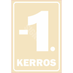 M&auml;rk Korruse numeratsioon - -1. korrus V&auml;rvus Beež M&auml;rgi alus Alumiinium (neobond 2 mm) M&auml;rgi t&uuml;&uuml;p &uuml;hine m&auml;rk M&auml;rgi suurus 220 x 320 mm Viipeteksti keel Soome