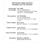 Ehitusobjekti isikustatud ehitus b&auml;nnerid M&auml;rgi alus PVC b&auml;nner (pehmest materjalist) M&auml;rgi suurus 1200 x 1200 mm