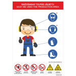 Ohutusplakat SIGNSmen erinevatele t&ouml;&ouml;stusharudele M&auml;rgi alus PVC b&auml;nner, v&otilde;rk (perforeeritud) Sobib eriti h&auml;sti tuulekoormuse v&auml;hendamiseks. M&auml;rgi suurus 1000 x 1500 mm Viipeteksti keel L&auml;tlane M&auml;rgi variant Tootmisruumides