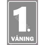 M&auml;rk Korruse numeratsioon - 1. korrus V&auml;rvus Hall M&auml;rgi alus Alumiinium (neobond 2 mm) M&auml;rgi t&uuml;&uuml;p luminestsentsm&auml;rk M&auml;rgi suurus 220 x 320 mm Viipeteksti keel Rootsi