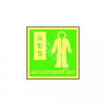IMO m&auml;rk AES ANTI-EXPOSURE SUIT M&auml;rgi alus Kleebis M&auml;rgi t&uuml;&uuml;p luminestsentsm&auml;rk M&auml;rgi suurus 150x150 mm