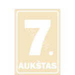 M&auml;rk Korruse numeratsioon - 7. korrus V&auml;rvus Beež M&auml;rgi alus Plastik (vahustatud PVC 2 mm) M&auml;rgi t&uuml;&uuml;p &uuml;hine m&auml;rk M&auml;rgi suurus 220 x 320 mm Viipeteksti keel Leedu