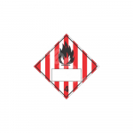 ADR m&auml;rk Tuleohtlike tahkete osakeste klass 4 numbriga / Flammable solid class 4 with number M&auml;rgi alus Magnet M&auml;rgi t&uuml;&uuml;p &uuml;hine m&auml;rk M&auml;rgi suurus 300x300 mm (serva pikkus)