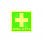 IMO m&auml;rk MEDICAL LOCKER M&auml;rgi alus Kleebis M&auml;rgi t&uuml;&uuml;p luminestsentsm&auml;rk M&auml;rgi suurus 150x150 mm