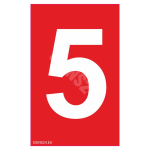 M&auml;rk Tuleohutuse t&auml;his - numbrid 0 kuni 9 M&auml;rgi alus Kleebis M&auml;rgi t&uuml;&uuml;p &uuml;hine m&auml;rk M&auml;rgi suurus 50 x 75 mm M&auml;rgi variant 5