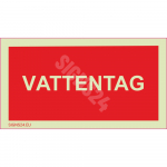 M&auml;rk Veevarustus M&auml;rgi alus Plastik (vahustatud PVC 2 mm) M&auml;rgi t&uuml;&uuml;p luminestsentsm&auml;rk M&auml;rgi suurus 50 x 100 mm Viipeteksti keel Rootsi