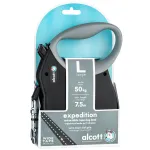 Alcott Expedition automaatne jalutusrihm 7,5m must - pikk automaatne jalutusrihm koertele, must