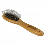 Bamboo Groom ovaalne tihthari v&auml;ike/keskmine - bambusest hari metallist tihvtidega, koertele ja kassidele, v&auml;ikestele ja keskmistele t&otilde;ugudele