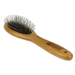 Bamboo Groom ovaalne tihthari v&auml;ike/keskmine - bambusest hari metallist tihvtidega, koertele ja kassidele, v&auml;ikestele ja keskmistele t&otilde;ugudele