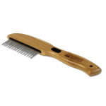 Bamboo Groom p&ouml;&ouml;rlevate piidega kamm - bambusest kamm koertele ja kassidele, p&ouml;&ouml;rlevad piid