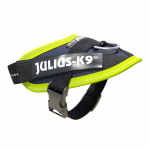 Julius - K9 IDC Powerharness Jeans Neon - k&otilde;rgekvaliteediline rakmed koertele teksariidest ja neoonv&auml;rvides