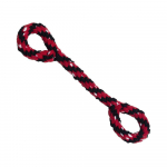 KONG Signature Rope Double Tug - koerte sikutamism&auml;nguasi aasadega, valmistatud fliisist ja puuvillast
