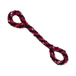 KONG Signature Rope Double Tug - koerte sikutamism&auml;nguasi aasadega, valmistatud fliisist ja puuvillast