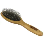 Bamboo Groom ovaalne harjastega hari - bambusest hari metallist piidega, suurtele koerat&otilde;ugudele ja kassidele