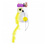 Flamingo Kassi Hiire Pall - hiirem&auml;nguasi palliga kassidele, millel on boa sulgedest saba, kergelt krabisev