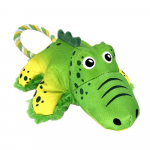 KONG Cozie Tuggz Alligator - pehme krokodill k&ouml;iega, piiksuv m&auml;nguasi koertele