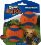 Chuckit! Ultra Ball M (6,4 cm) - p&otilde;rkav koerapall, ilma piiksuta - 2 tk