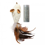 KONG kasside t&auml;idetav kassikassi sulgedega hiir - pehme hiir kassidele sulgedega, sisaldab kassikassi varu