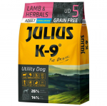 Julius K - 9 Lamb & Herbals Adult - teraviljavaba koeratoit, lambaliha &uuml;rtidega