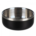 Flamingo Lora must ja h&otilde;bedane teraskauss - teraskauss koertele ja kassidele, topeltseinaga, matt must