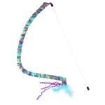 KONG Teaser Curlz - kassiv&otilde;lukepp elastse paela, sulgede ja lintidega