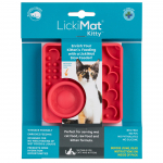 LickiMat Kitty - aeglase s&ouml;&ouml;tmise matt kassipoegadele ja t&auml;iskasvanud kassidele, sisseehitatud kausiga
