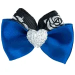 Blovi Bow Glamour sinine lips h&otilde;bedase s&uuml;dame ja roosimotiiviga