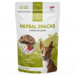 Pokusa Natural Herbal Snacks - taimetoitlastele m&otilde;eldud taimseid maiuseid koertele, mis toetavad seedes&uuml;steemi t&ouml;&ouml;d.