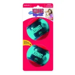 KONG Squeezz Action Ball Punane - piiksuv pall koertele, mitmekesise pinnaga, punane - sinine - (2 tk.)