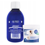 Show Tech Ei Rohkem Pisaraplekke 250ml + Silmap&uuml;hkmed 100tk - plekieemalduskomplekt koerte ja kasside silmade all